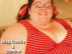 Miss Cookie is a BBW, who'll be taking off her sundress and panties, before giving her boyfriend a POV filmed blowjob, until he wants her to lay on her back and hold her feet up over her head, so he can bury his face in her crotch, licking her sweaty box 