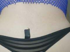 Wee on my black thong