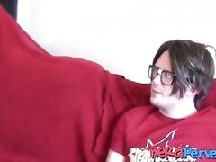 British fatty lets nerd hit it after being tricked by him