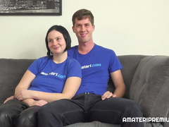 This amateur and shy couple wants to show us their sex skill